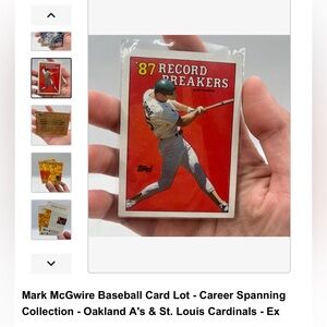 Mark McGwire Baseball Card Lot- Lot features Oakland A’s and St. Louis Cardinals